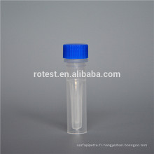 Tube cryogénique en plastique de 0.5ml